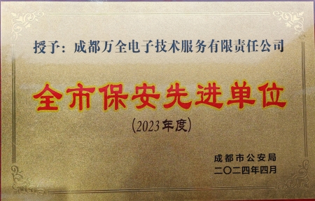 2023年度 全市保安先進單位